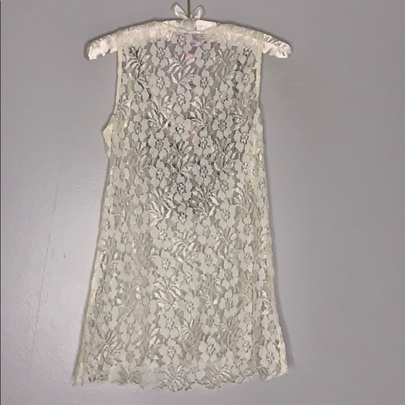 Romeo & Juliet Couture Beaded Lace Tank top new with tags ivory lace - Picture 3 of 8